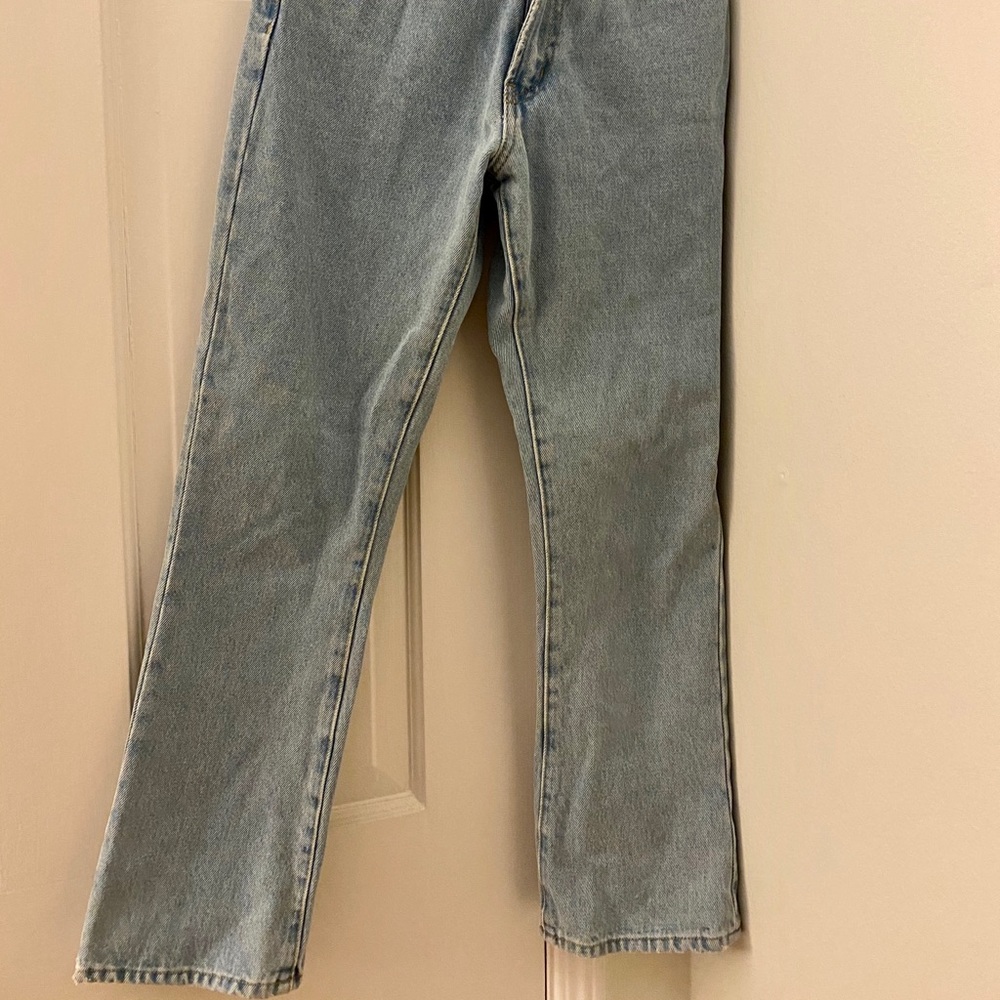 Sezane light denim cropped jeans